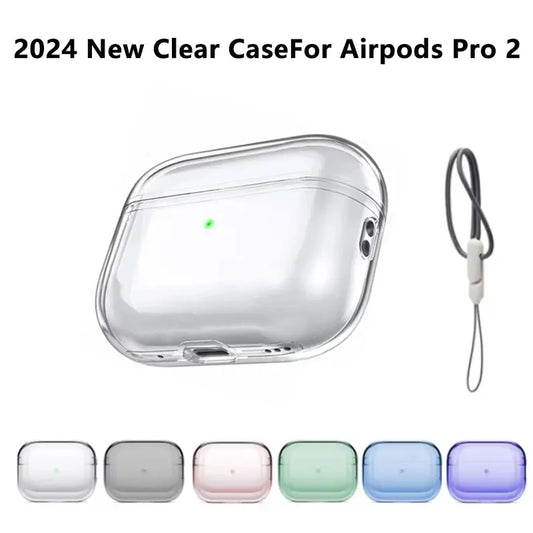 Tideboom AirPods Pro 2 Case Transparent TPU Shockproof Skin For Active Lifestyles, Durable And Protective